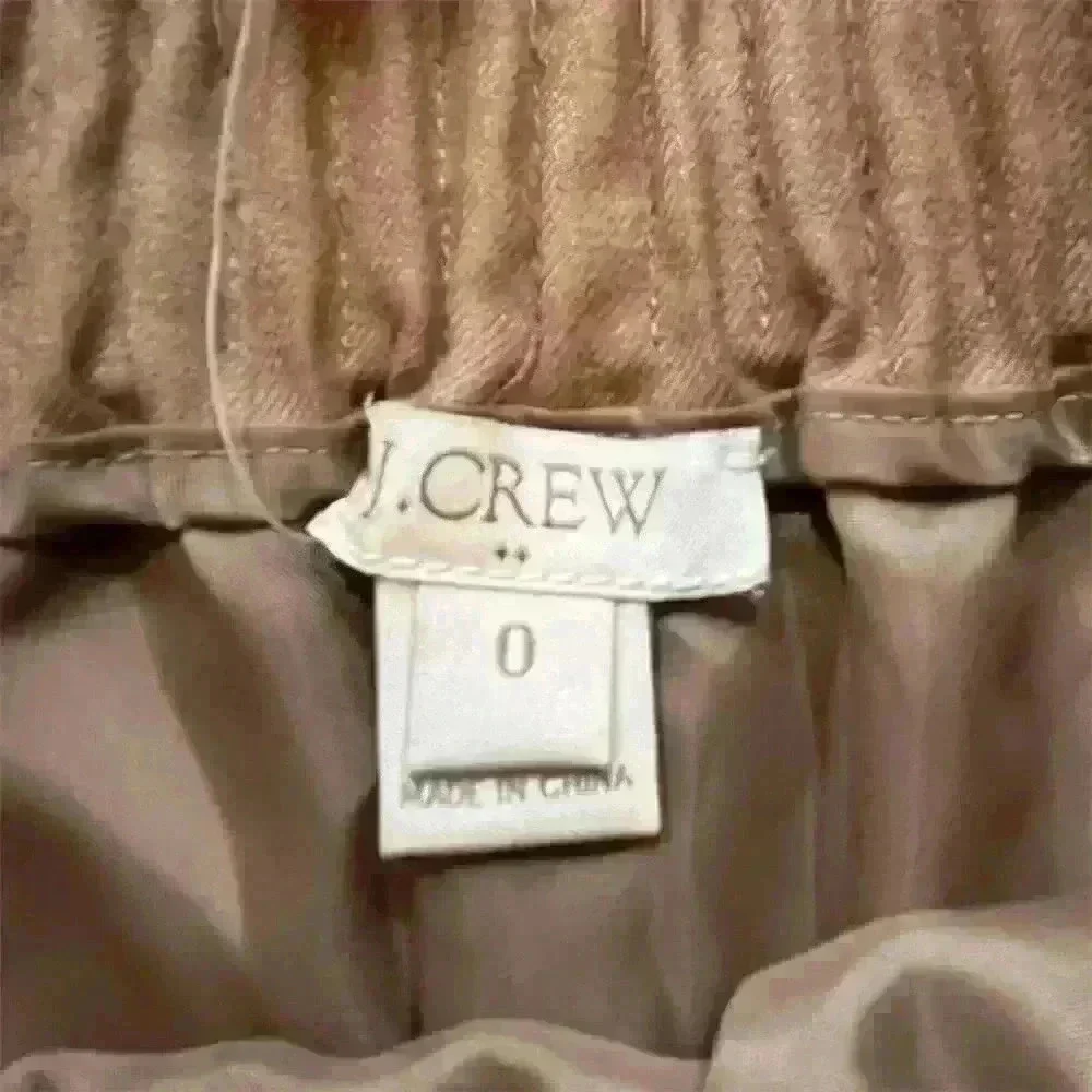 J. Crew Women's Size 0 Beige Wool Blend Pencil Skirt Short Casual
